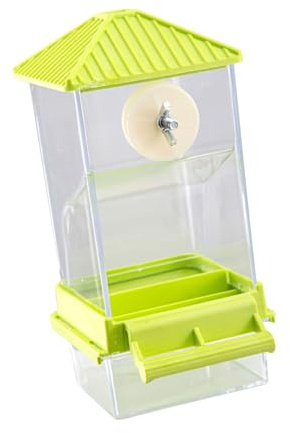 TOWARDSNAN Distributeur de nourriture transparent pour perroquets - Recharge facile pour petits oiseaux avec fonction anti-encrassement - Grande capacité