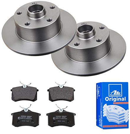 2 Bremsscheiben Voll 245 mm + Bremsbeläge Hinten von ATE (1420-21841) Bremsensatz Bremsanlage Bremsen-Kit,Bremsenset, Bremsscheiben, Bremsbeläge, Bremsen-Set, Beläge, Bremsbelag, Bremsbelagsatz,