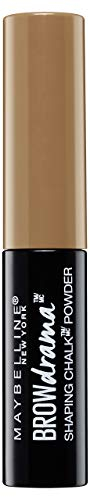 Maybelline Brow Drama Shaping Chalk Powder N°100 Blonde Poudre à sourcils veloutée pour des sourcils naturels et marquants aux contours doux