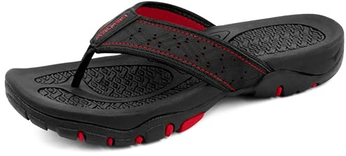 ChayChax Tongs Homme Sandales de Sports Soutien de Voûte Plantaire Flip Flop Chaussures de Plage et Piscine Antidérapant