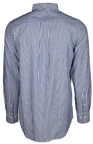 GANT Herr REG POPLIN randig skjorta klassisk skjorta, collegeblå, standard, College Blue, XL