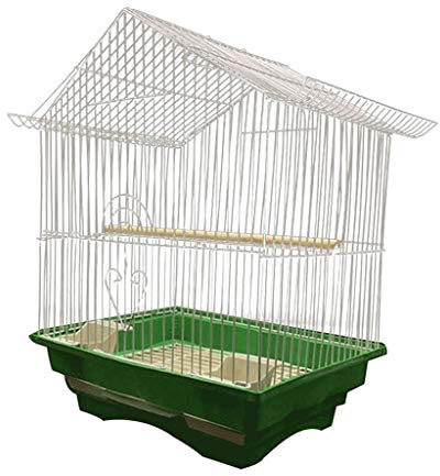 Bird Cage/Birdcages Top with Hook Bird Cage 28 * 21 * 38CM Parrot Bird Villa Plating Craft Iron Bird Cage 3 Colors Birdcage Parrotlets Aviary (Color : White) (White)