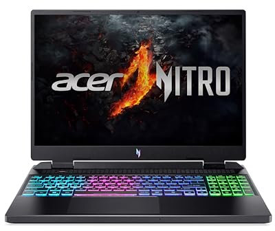 Acer Nitro 16 (AN16-42-R39G) Gaming Laptop | 16 WQXGA IPS 180Hz Display | AMD Ryzen 7 8845HS | 16 GB RAM | 1 TB SSD | NVIDIA GeForce RTX 4070 | Windows 11 | QWERTZ Tastatur | schwarz