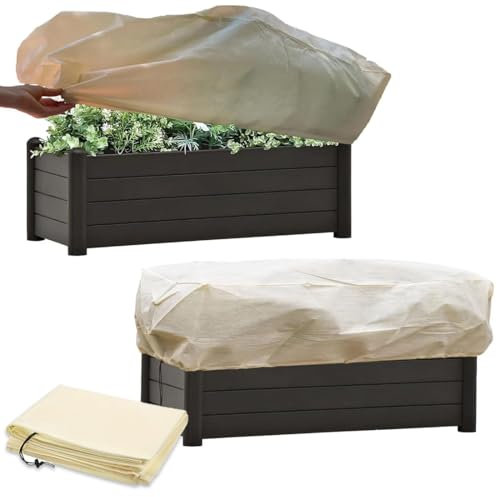 EIH1 Voile Hivernage Housses de Protection pour Plantes Voile Hivernage Plante Voile Hivernage pour Plantes avec Fermeture éclair et Cordon de Serrage pour Protection des Plantes 100 * 40 * 45 cm