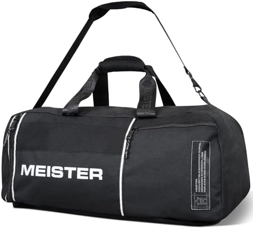 Meister Mochila de deporte convertible ventilada, ideal para llevar de mano, V2.0 negro, 26 x 12 x 12, Mochila convertible de lona para gimnasio