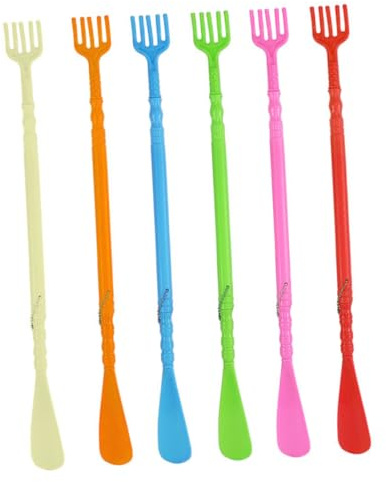 VALICLUD 6 piezas Calzadores de Zapatos Multifuncionales con Rascador de Espalda y Masajeador Diseño Doble Plástico Duradero para Facilitar Calzarse sin Agacharse Accesorio Práctico para