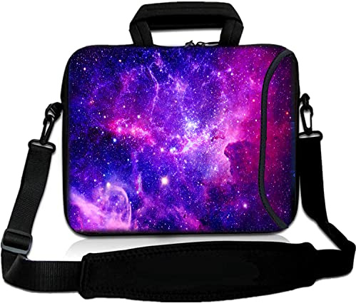 RICHEN Messenger Bag Carrying Case Sleeve with Handle Accessory Pocket Fits Laptops/Notebook/ebooks/Kids tablet/ipad (11-13.3 inch, Purple Galaxy)