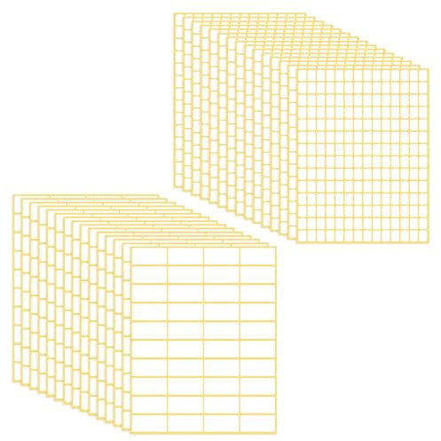 3540 Étiquettes Autocollantes Blanches (30 Feuilles A5) - Papier Adhésif Vierge pour Écriture Manuelle, Prix, Classement - Petites Étiquettes Rectangulaires pour Produits et Burea