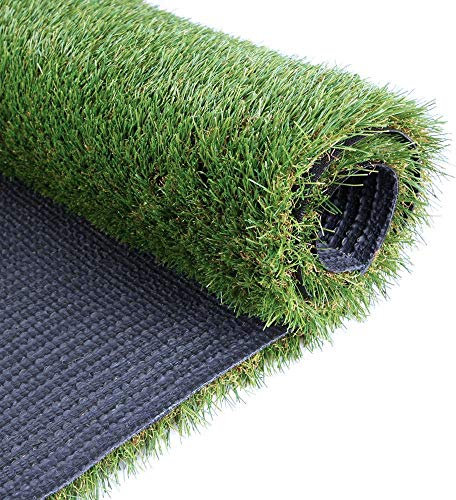 Petgrow Synthetic Artificial Grass Turf Lawn 7FTX12FT, 1.38 Outdoor/Indoor Fake Grass Rug Astroturf for Dogs,Faux Grass Rug with Drainage Holes/Custom Size Provided