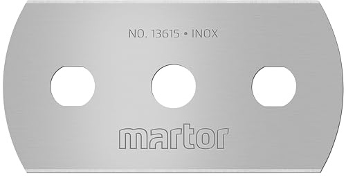 MARTOR 500x Industrial Blade 22 mm, 4-Way, Steel, Cutter Knife | Double bevel, both sides sharpened, in dispenser, for SECUMAX MOBILEX & SECUMAX SNITTY, Warehouse & Logistics, No. 13615.35