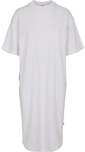 Urban Classics Women's Ladies Organic Long Oversized Tee Dress, White, M