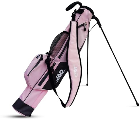 Sunday Golftasche – Premium Everyday Sunday Golftasche mit Ständer für Männer, Frauen und Damen, Ultraleicht, einfach zu transportieren, Pitch n Putt Tragetasche (Rosa)