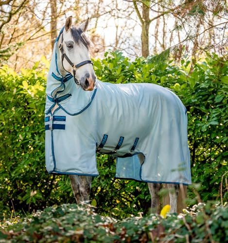 Horseware Ireland Amigo Bug Buster Fly Sheet 6'9 Azure Blue/Navy & Electric Blue