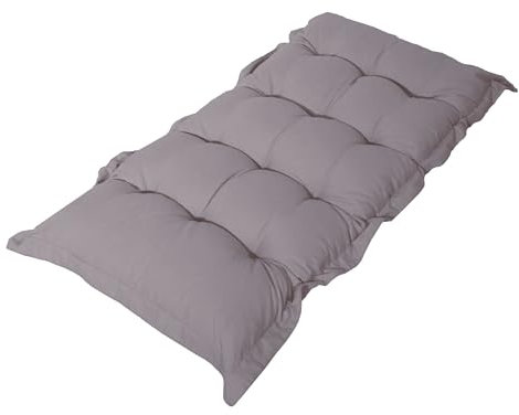 Colchón de Suelo - Gran cojín de Suelo Acolchado Ultra cómodo - Futón de algodón para Pared, Banco, Tumbona -Uso Interior y Exterior - 120x60cm, Grosor 10cm - Déco Arts (Gris Claro, 120x60cm)