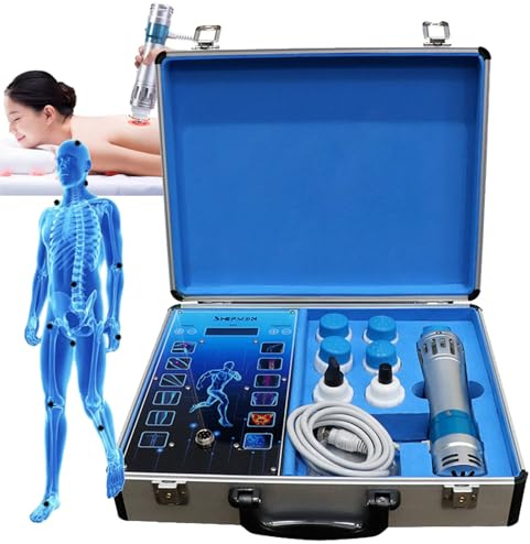 Macchina Per Terapia A Onde D'Urto ED Con 7 Testine Massaggianti, Massaggiatore Muscolare Profondo Per Alleviare Il Dolore/Massaggio/Modellatura Del Corpo/Disfunzione Erettile,Touch