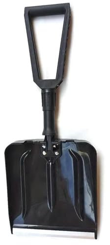 Palas para Quitar Nieve,Pala de nieve plegable,Pala Plegable Multifuncional,Pala de Nieve plástica Plegable portátil para Jardinería Actividades Al Aire Libre Pala de Nieve（negro/azul）