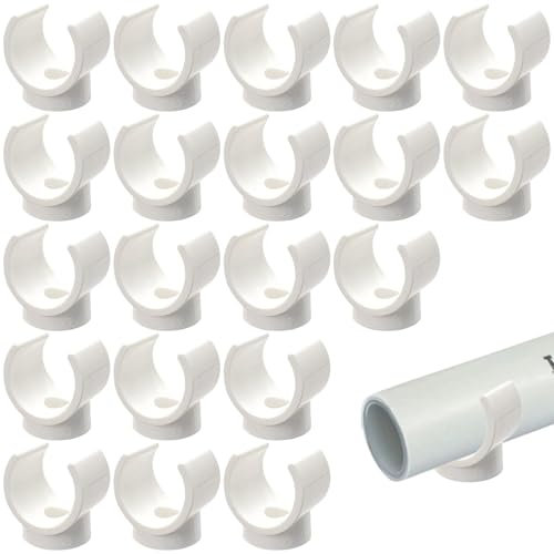 Lot de 20 clips de fixation de tuyau en PEX 16 mm - Lot de 20 crochets en U - Pinces de serrage - Convient pour vissage