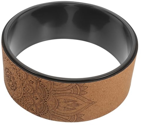 PENIKOKO Ruota Yoga in PU e Tpe Soft Cork per Stretching Schiena e Pilates Supporto Yoga Riutilizzabile Portatile Resistente per Esercizi di Flessibilità e Rilascio Tensione Adatto