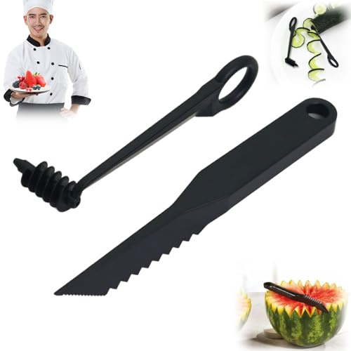 Kitchen Spiral And V-Shaped Tools, Blade Julienne Cutter,Fruit Shape Cutters,Easy to Clean Suitable for Kitchen Creative Spiralizer Cooking Tools