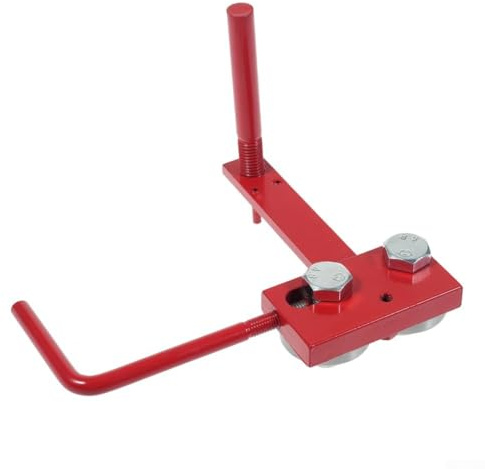 Strumento di serraggio per barra per motosega, per la regolazione della barra guida e la riparazione della catena, struttura in metallo con telaio robusto, rosso