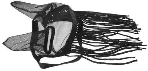GRIRIW Maschera Frasche Poliestere Traspirante e in Cavalli Antimosche per Leggera con Orecchie Eleganti Facile da Usare per Condizioni Climatiche Calde All'aperto