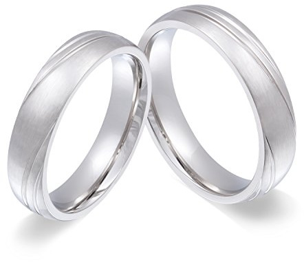 Juwelier Schönschmied - Unisex Partnerringe Freundschaftsringe Trauringe Sercer Edelstahl 56-56 126HHac - Kostenlose Wunschgravur mit AMAZON KONFIGURATOR online gestalten!