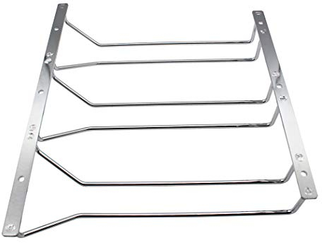 Abcsea 24 cm Porta Bicchiere di Vino, portabottiglie in Acciaio Inox, portabicchieri Vino sotto armadietto, Supporti per Bicchieri 1 Pezzo (3 File)