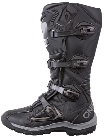 O'NEAL | Motocross-Stiefel | Enduro Motorrad | Fuß & Schaltzonenschutz, Mikrofaser Hitzeschutz, Perforiertes Innenfutter für bessere Belüftung | Boots RMX Enduro | Erwachsene | Schwarz| Größe 44