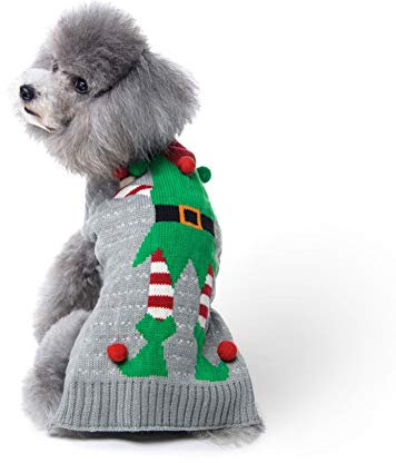 ABRRLO Hunde Kostüme Hundebekleidung Baumwolle Pullover feiern Weihnachten-Tag Winter Mantel Strickpullover Haustier Hund Pullover Haustier Kostüm Fashion (XL, Clown)