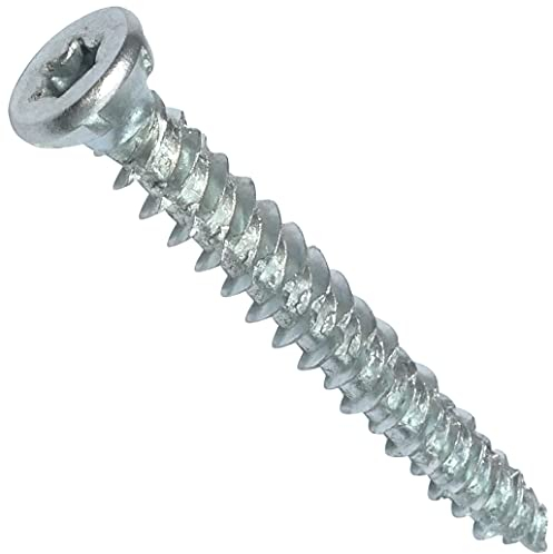 AERZETIX - C48381 - Satz von 100 Schraubanker betonschrauben ankerschrauben direkt für beton Ø7.5x62mm senkkopf konisch - mit abdruck stern T30 - direkte befestigung ohne dübel