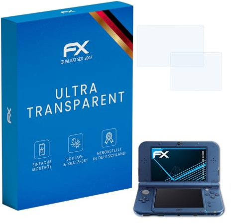 atFoliX Schutzfolie kompatibel mit Nintendo New 3DS XL 2015 Folie, ultraklare FX Displayschutzfolie (3er Set)