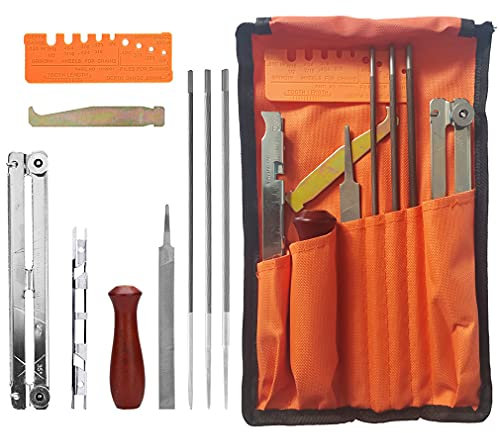 10-teiliges Kettensägen-Schärfset – für Husqvarna, Dewalt, Stihl, Craftsman, Makita, Texax, Homelite, Oregon Kettensägenschärferfeilen-Set – für Poulan-Kettensägen-Teil