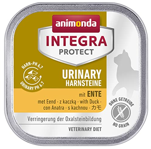 animonda INTEGRA PROTECT Katzenfutter nass Urinary Oxalstein Ente (16 x 100g), vom Tierarzt empfohlen bei Harnsteinen, mit Veterinären entwickeltes Diätalleinfutter für erwachsene Katzen