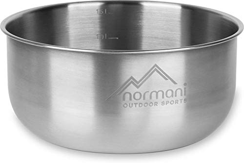 normani 1-3 Outdoor Schalen Teller Suppenteller Schüssel aus rostfreiem 18/8 Edelstahl - 1,6 Liter Farbe 1 Stück