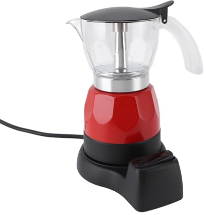 Cafetera Cubana, 150ml 3 Tazas Moka Eléctrica con Base Desmontable, Cafetera Eléctrica de Aluminio, Cafetera Eléctrica Cafetera Italiana, Regalo de Café para Viajes en Casa