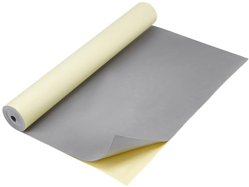 BENECREAT Rotolo di Schiuma EVA Autoadesiva Grigio Chiaro 2mx40cm, Fogli di Schiuma Adesiva per Tappezzeria Da 1mm di Spessore Fogli di Schiuma Artigianale per Modello Cosplay, Mobili Cuscino