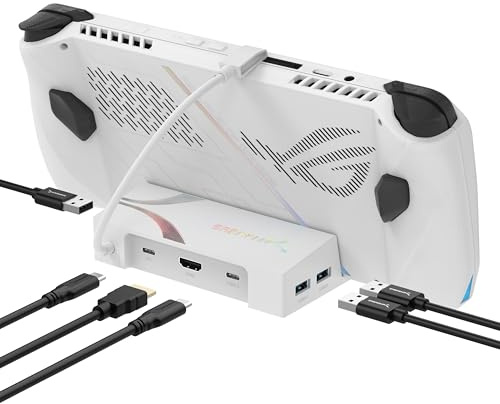 SABRENT Estación de Acoplamiento para ASUS ROG Ally, 6 Puertos USB Tipo C, 4K@60Hz HDMI, 5Gbps USB Puertos, Power Delivery, Diseño Compacto para Juegos (DS-RA6P)