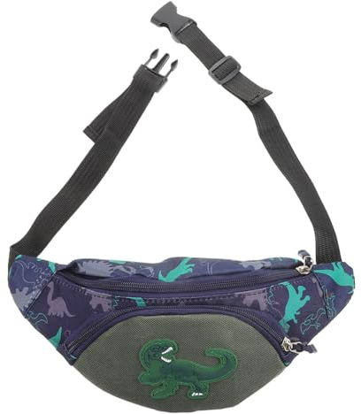 Healvian Riñonera Infantil Dinosaurio Versátil Ligera para Niñas Bolso Cruzado Cintura y Pecho para Excursiones Picnics y Deportes