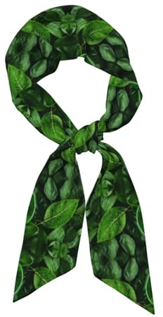 WZYCWB Foulard da donna Green Leaf Nature stampato, cravatta adatta al lavoro, può essere utilizzato come sciarpa, cintura o accessorio per borsa