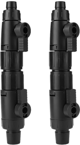 Gutol Conector de manguera para válvula de acuario, 2 unidades, de 12 mm a 16 mm, adaptador de conexión de tubería para válvula de control de flujo de agua de acuario