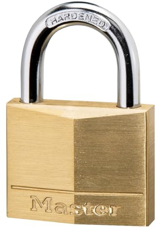 Master Lock 140D Solid Brass Padlock with Key, 1 Pack