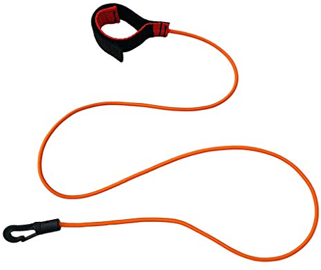 Paddel mit Schnapphaken Paddelsicherung für - und Stechpaddel Kanupaddel, Orange