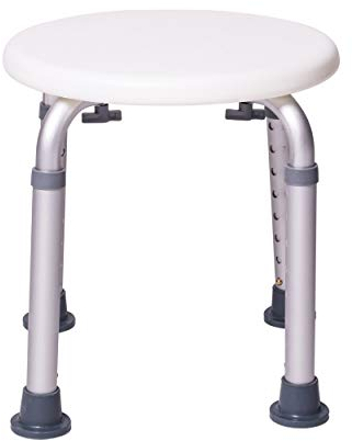 ONVAYA Badhocker 150kg (Duschhocker rund weiß 150 kg)