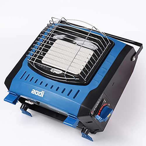 YKYR Calentador Portátil, Calentador De Gas Al Aire Libre, Estufa De Gas Butano, Compacto Y Liviano, para Pesca Camping Senderismo (Color : Blue)