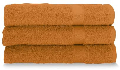 Gabel Asciugamani Viso, Spugna di Puro Cotone Idrofilo, 60 x 100 cm, Bruciato, Set da 3 Pezzi