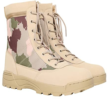 Mens MIG Side Zip & Lace Up Army Tactical Combat Boots Work Security Police | Side-zip and lace-up tactical combat boots for work, security, police, cadet and military use