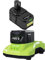 Bonadget 18V Battery and Charger for Ryobi Lithium-ion P108 Battery and P102 Charger Compatible with Ryobi 18Volt ONE+ Plus P102 P107 P108 Battery and P118 Charger