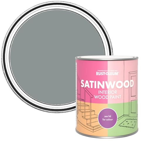 Rust-Oleum Grey Satinwood Interior Wood Paint - Slate 750ml