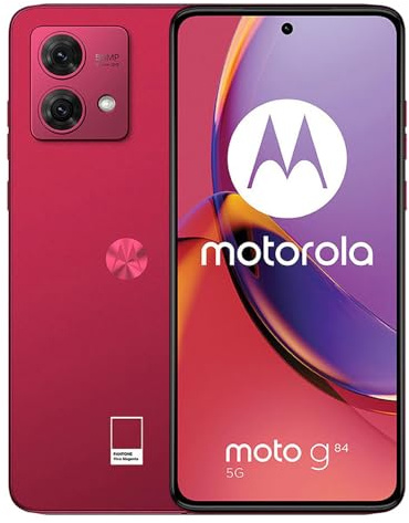 Motorola Moto G84 Smartphone, 16,6 cm (6,55 Zoll), 256 GB, 12 GB RAM, Octa-Core, Qualcomm Snapdragon 695, 5G, Magenta