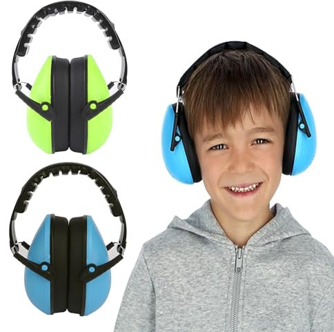 VireEyU 2 Paquets Casques Anti-Bruit pour Enfants - Casque Pliable pour Enfants de 3 à 16 Ans - Réduction de Bruit NRR 21dB pour Dormir, Voyager, Défilés de Carnaval, Autisme - Annulation de Bruit